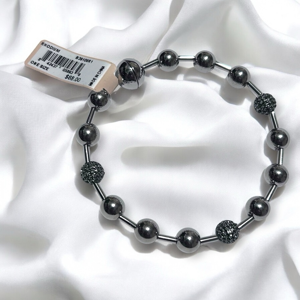Gorgeous Rebecca Minkoff Silver Bracelet Rhodium Magnet New